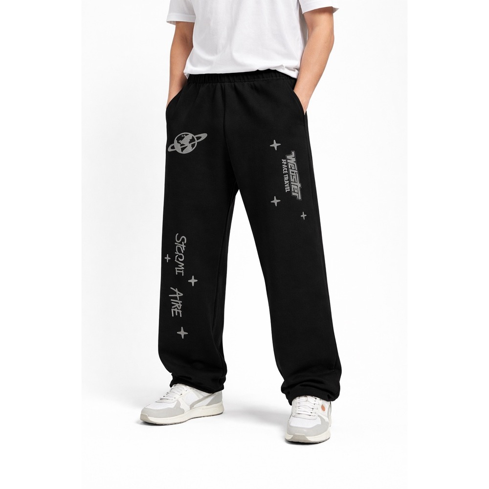 Travis Scott Cactus Jack Stormi Aire Space Travel Black Sweatpants Mens XL